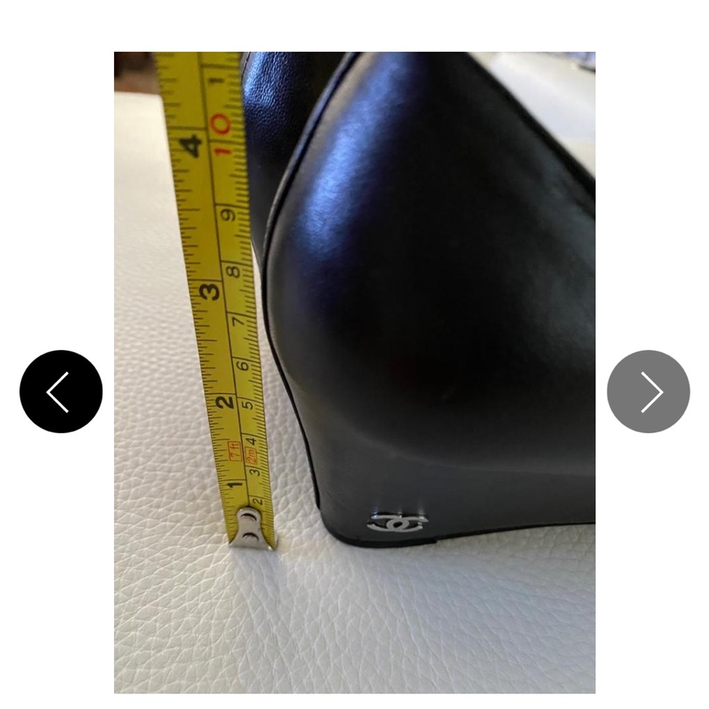 🌸 CHANEL LAMBSKIN WEDGES IN SIZE 38.5 - Picture 11 of 11
